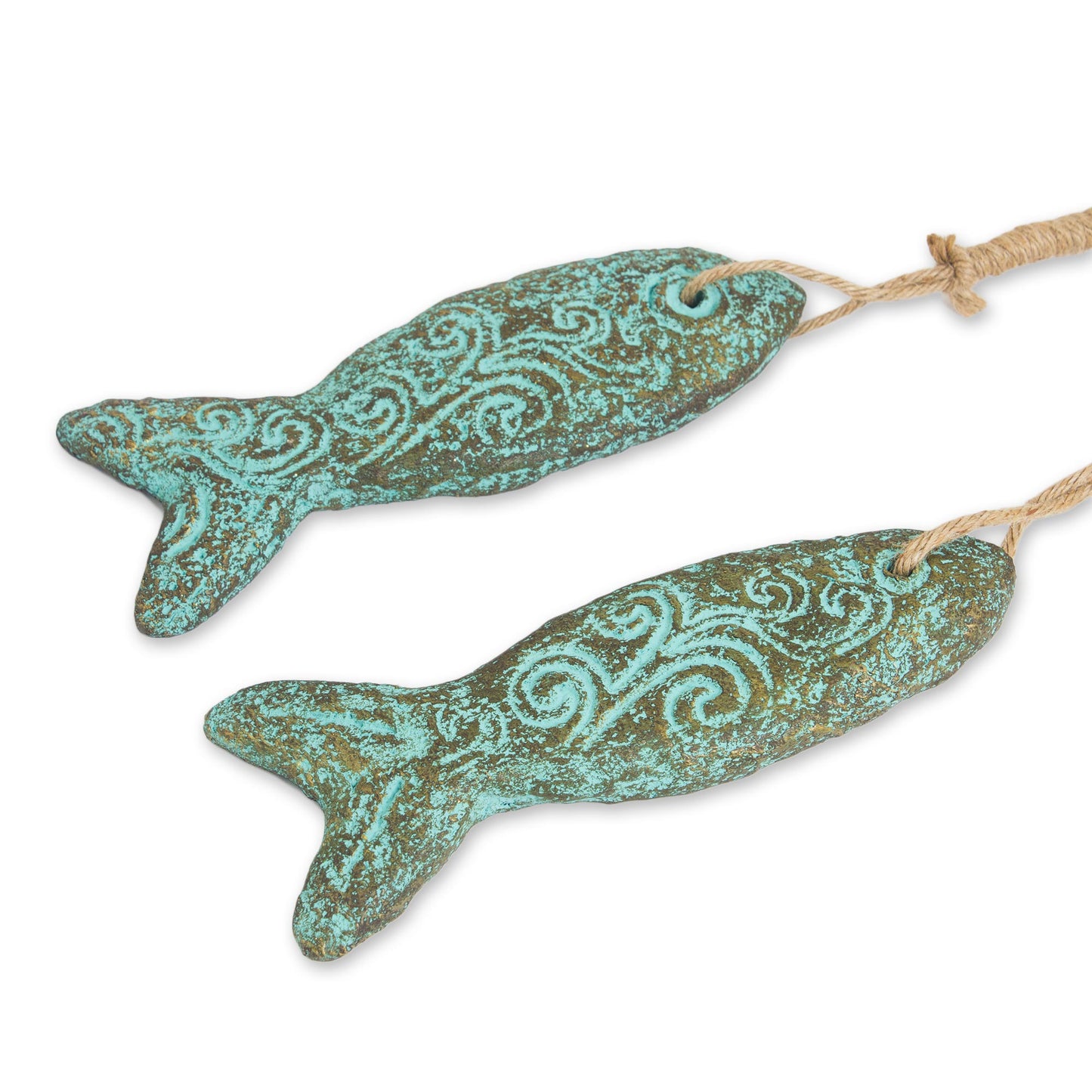 Happiness Fish Buddhism Fish Ornament Handmade Recycled Paper (Pair)