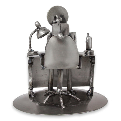 Hard-Working Executive Recycled Metal Sculpture