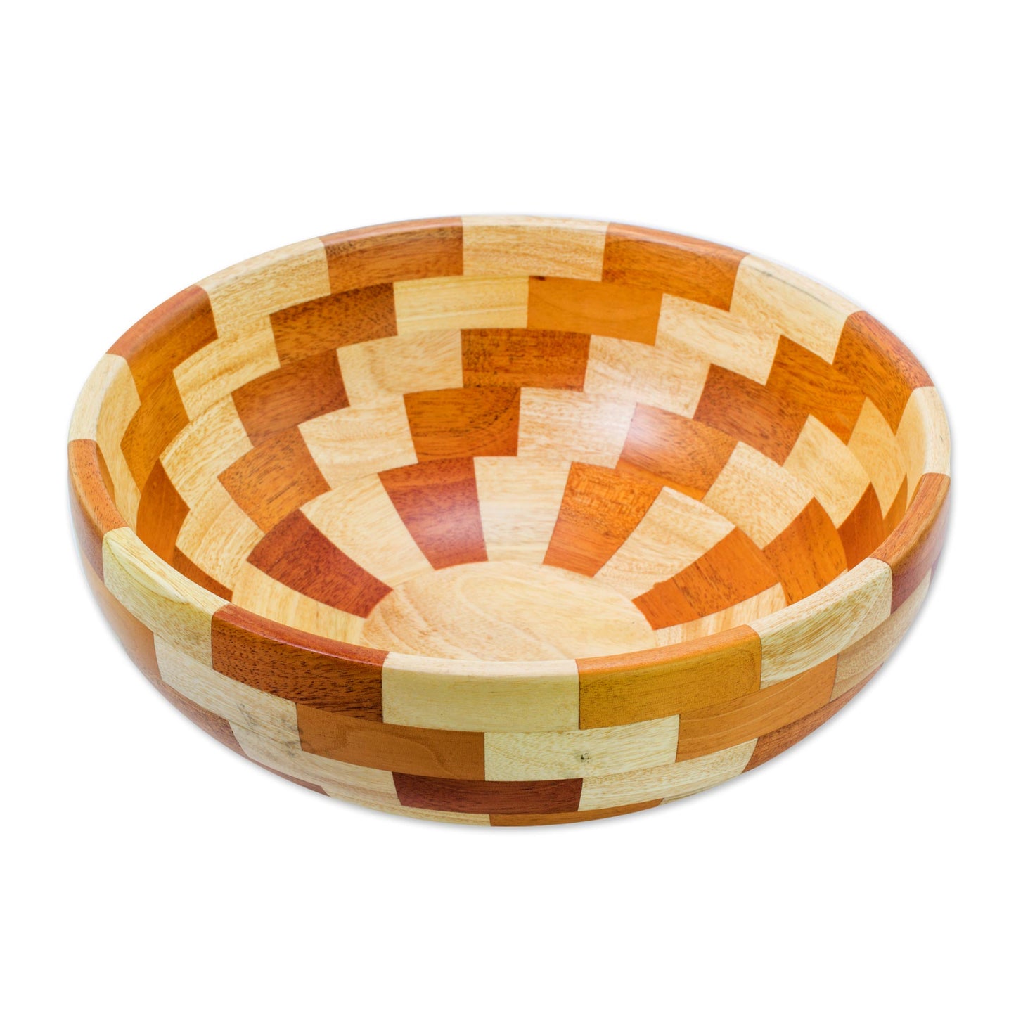 Stairway of Nature Artisan Crafted Natural Mahogany Palo Blanco Wood Bowl