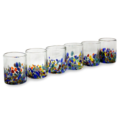 Confetti Festival Hand Blown Tumbler Glass Set