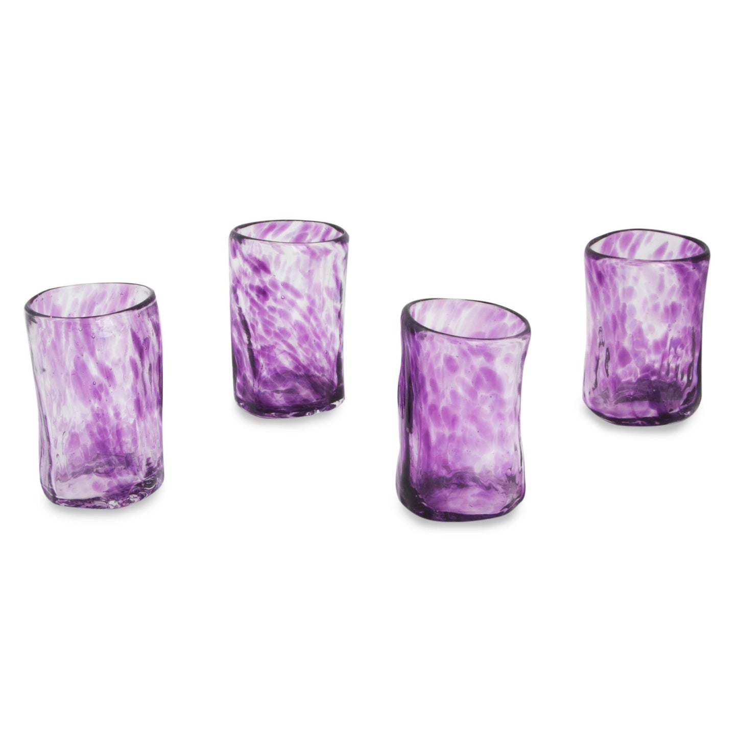 Lilac Mist Hand Blown Shot Glasses