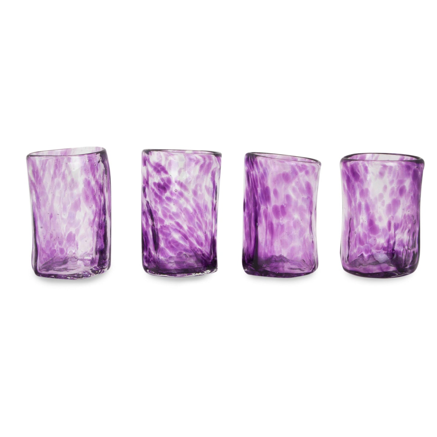 Lilac Mist Hand Blown Shot Glasses