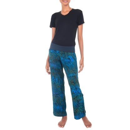 Kenanga Blue & Green Batik Pants