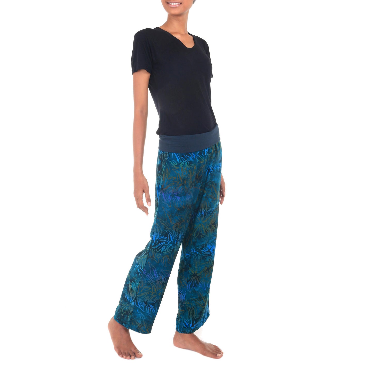 Kenanga Blue & Green Batik Pants