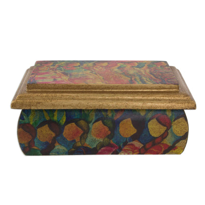 Huichol Women Huichol Women on Wood Decoupage Jewelry Box with Mirror