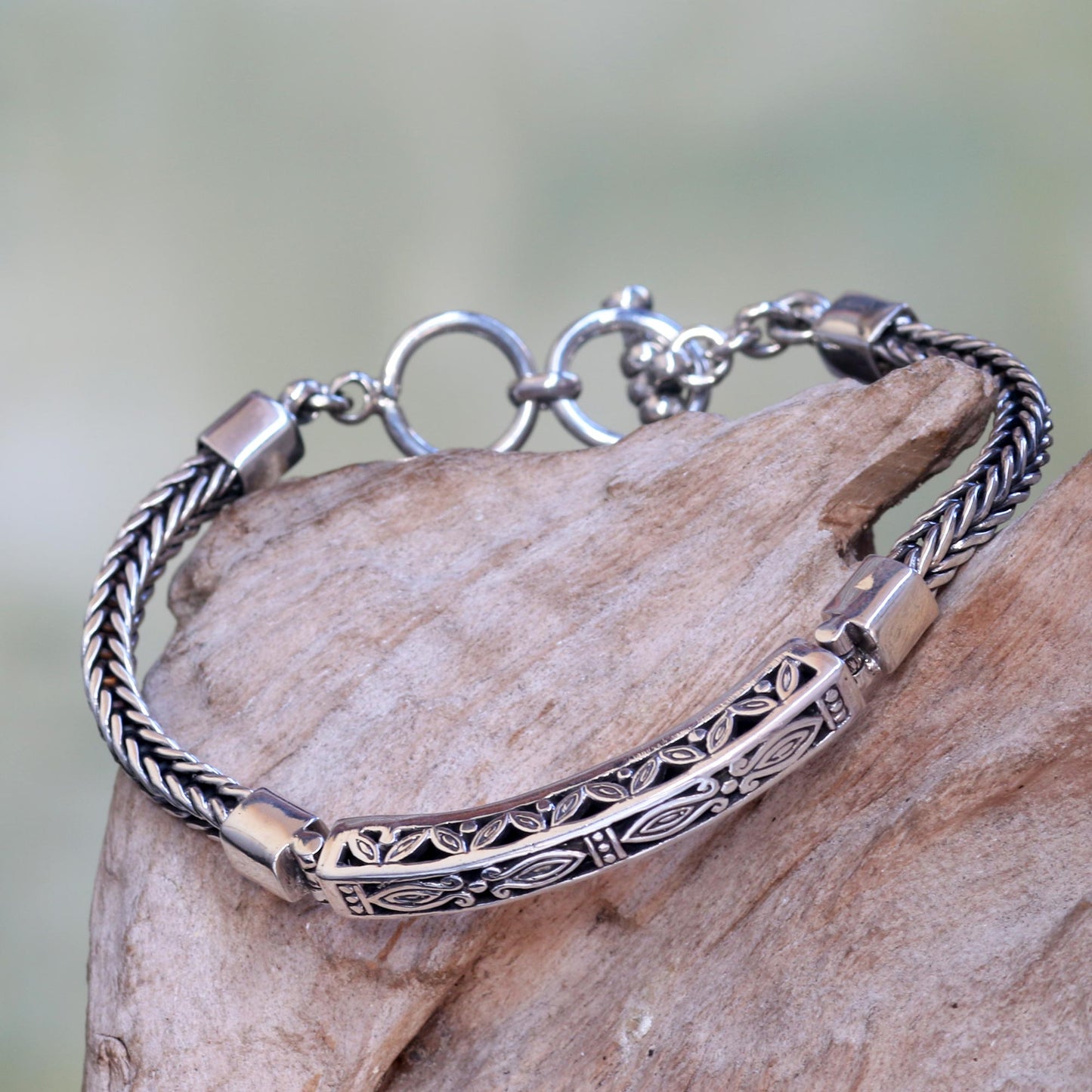 Bali Bagus Hand Crafted Engraved Sterling Silver Bracelet from Bali