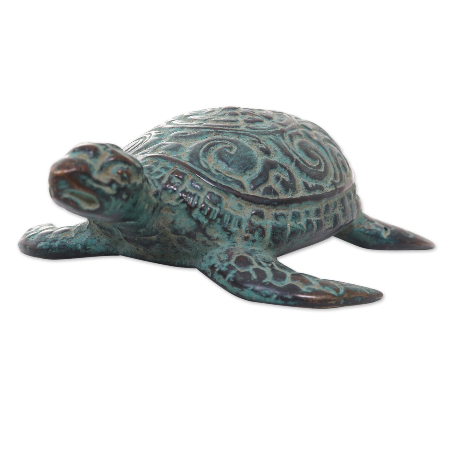 Green Turtle Handcrafted Bronze Sculpture