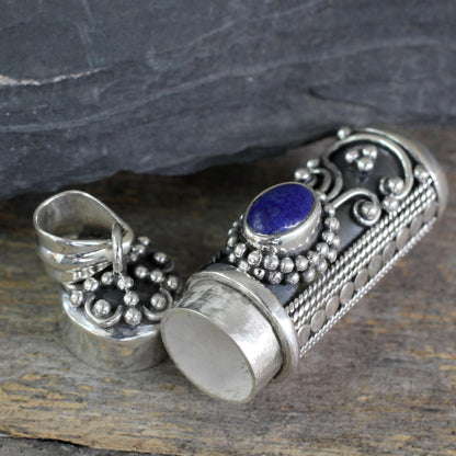 Calmness Lapis Lazuli & Silver Locket Pendant