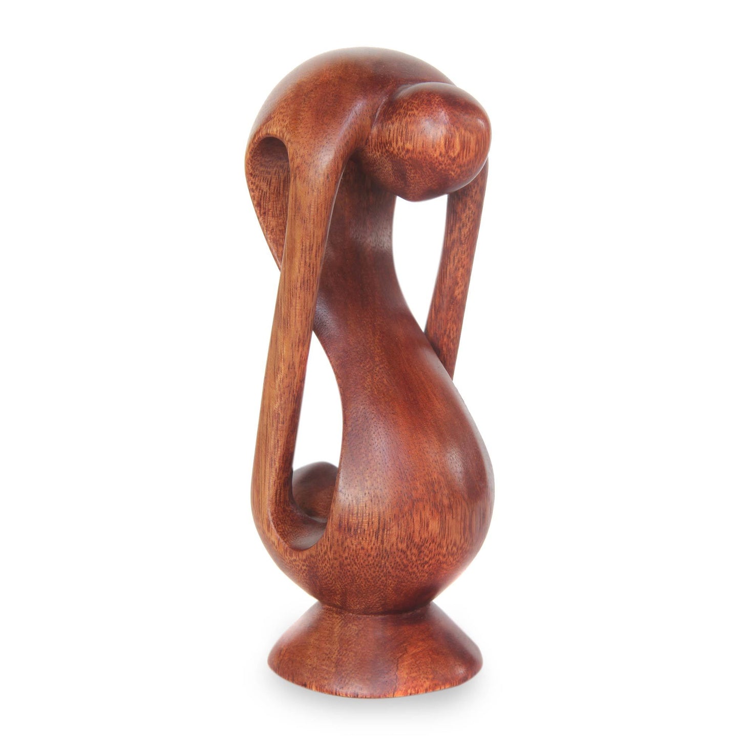 Indivisible Love Suar Wood Sculpture