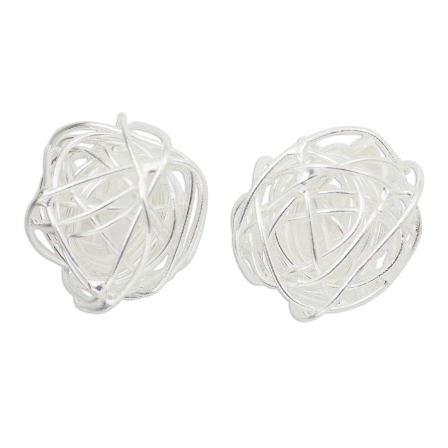 Free Line Sterling Silver Earrings