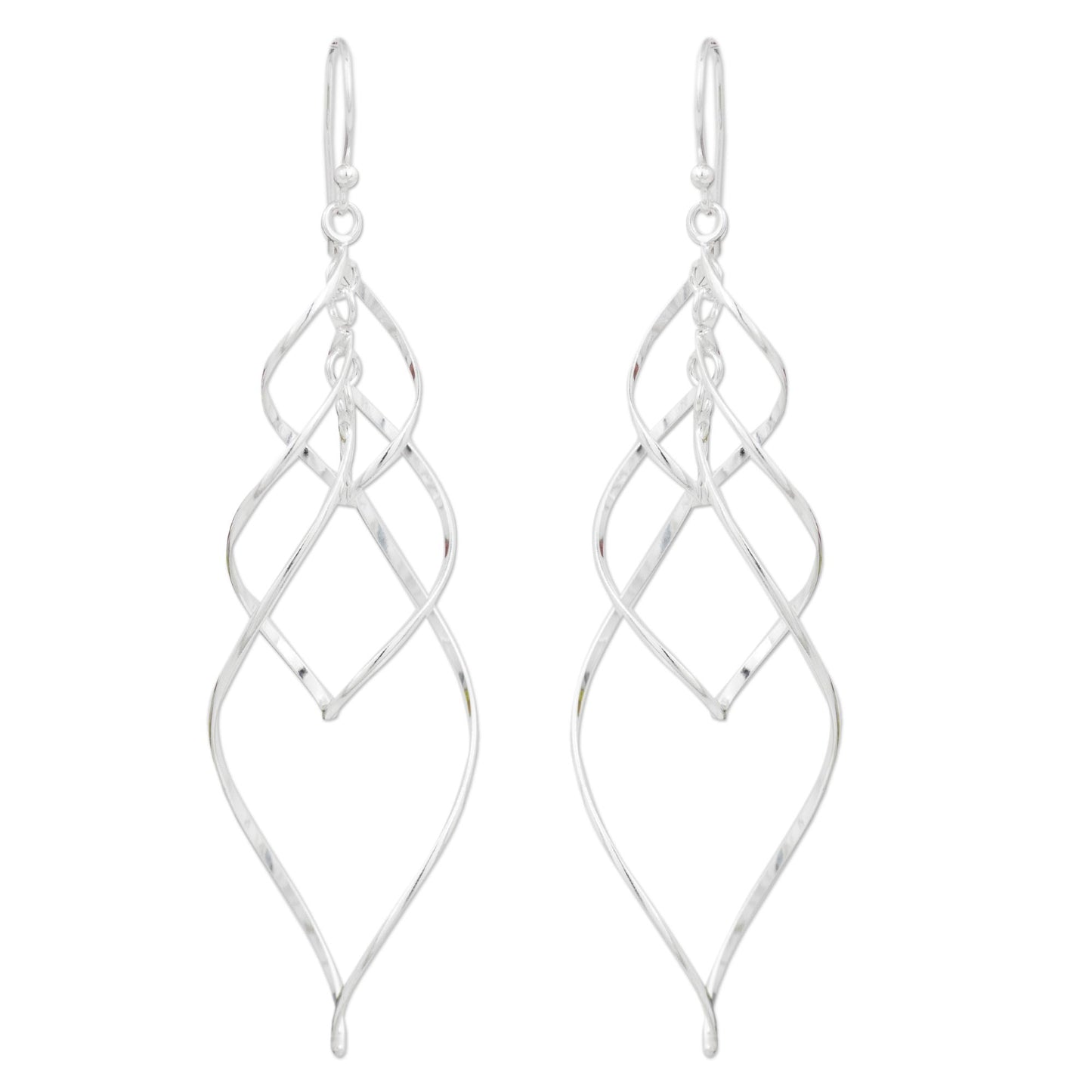 Forever Linked Silver Dainty Dangle Earrings