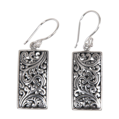 Fern Goddess Sterling Silver Artisan Handcrafted Balinese Earrings