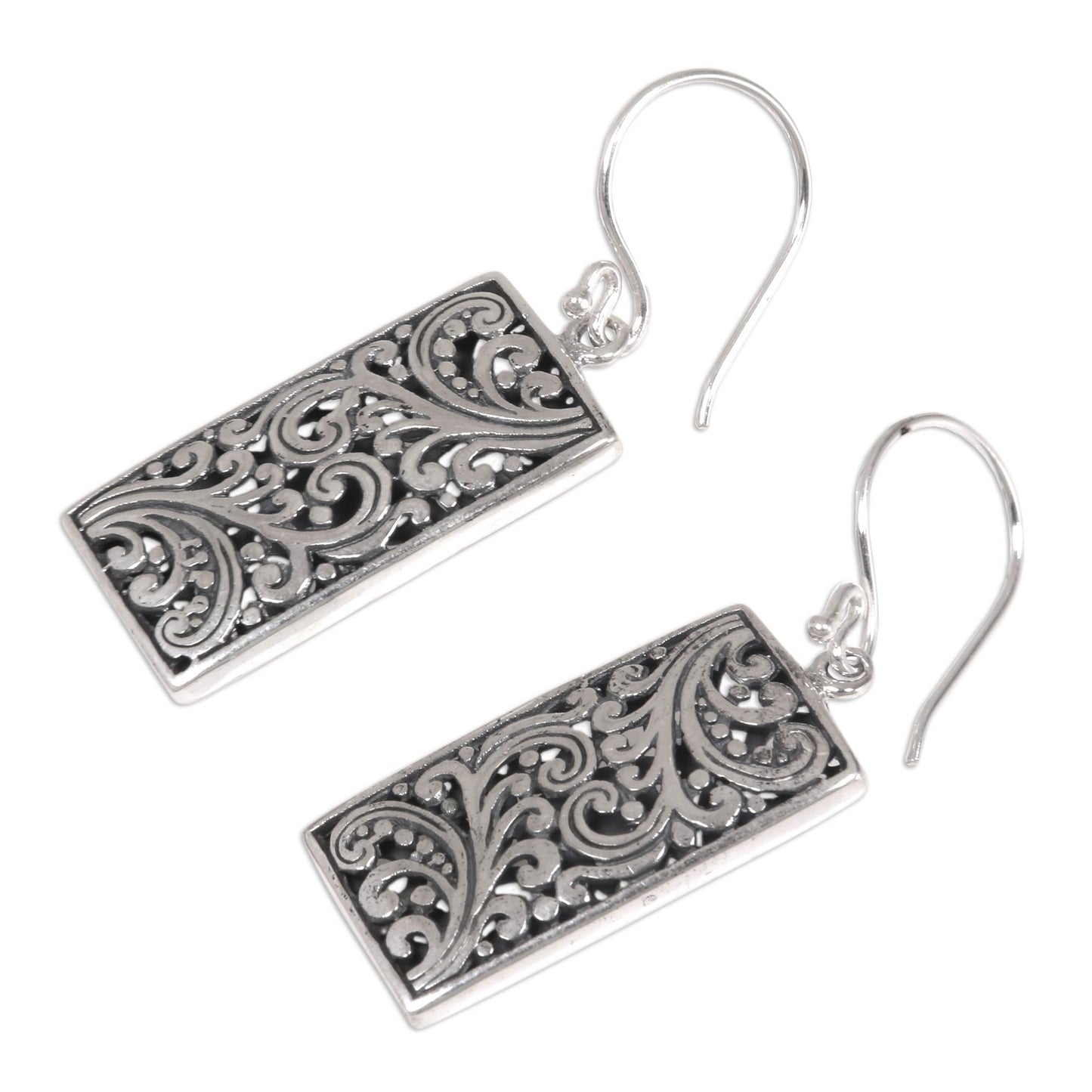 Fern Goddess Sterling Silver Artisan Handcrafted Balinese Earrings