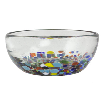 Multicolor Hand Blown Glass Bowls - Set of 2