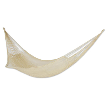 Sansevieria Hand Woven Natural Fiber Beige Hammock (Double)