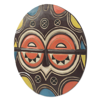 Kidumu Society Artisan Crafted Colorful Teke-Tsaye African Mask