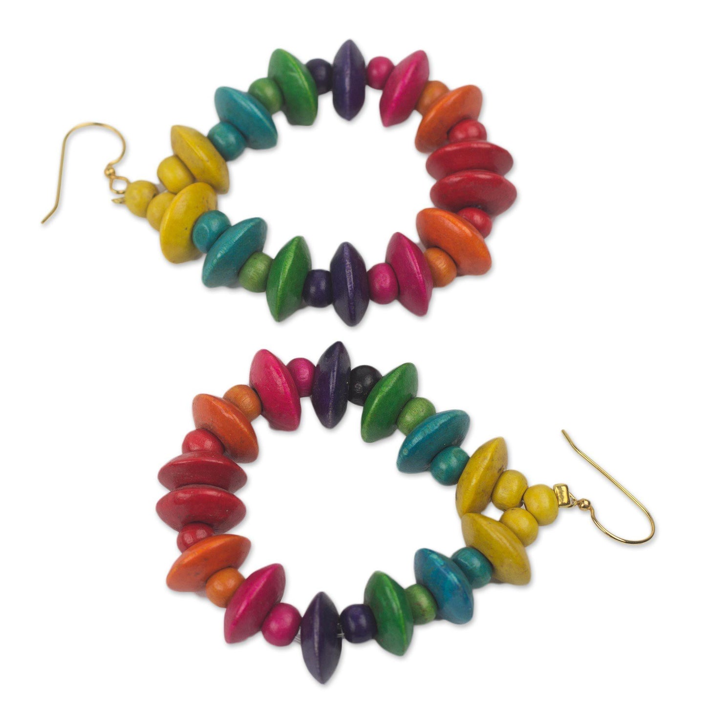 Joyous Sese Wood Beaded Earrings