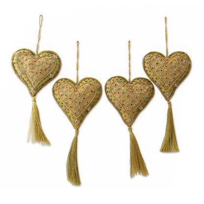 Heart of the Holiday Beaded Ornaments