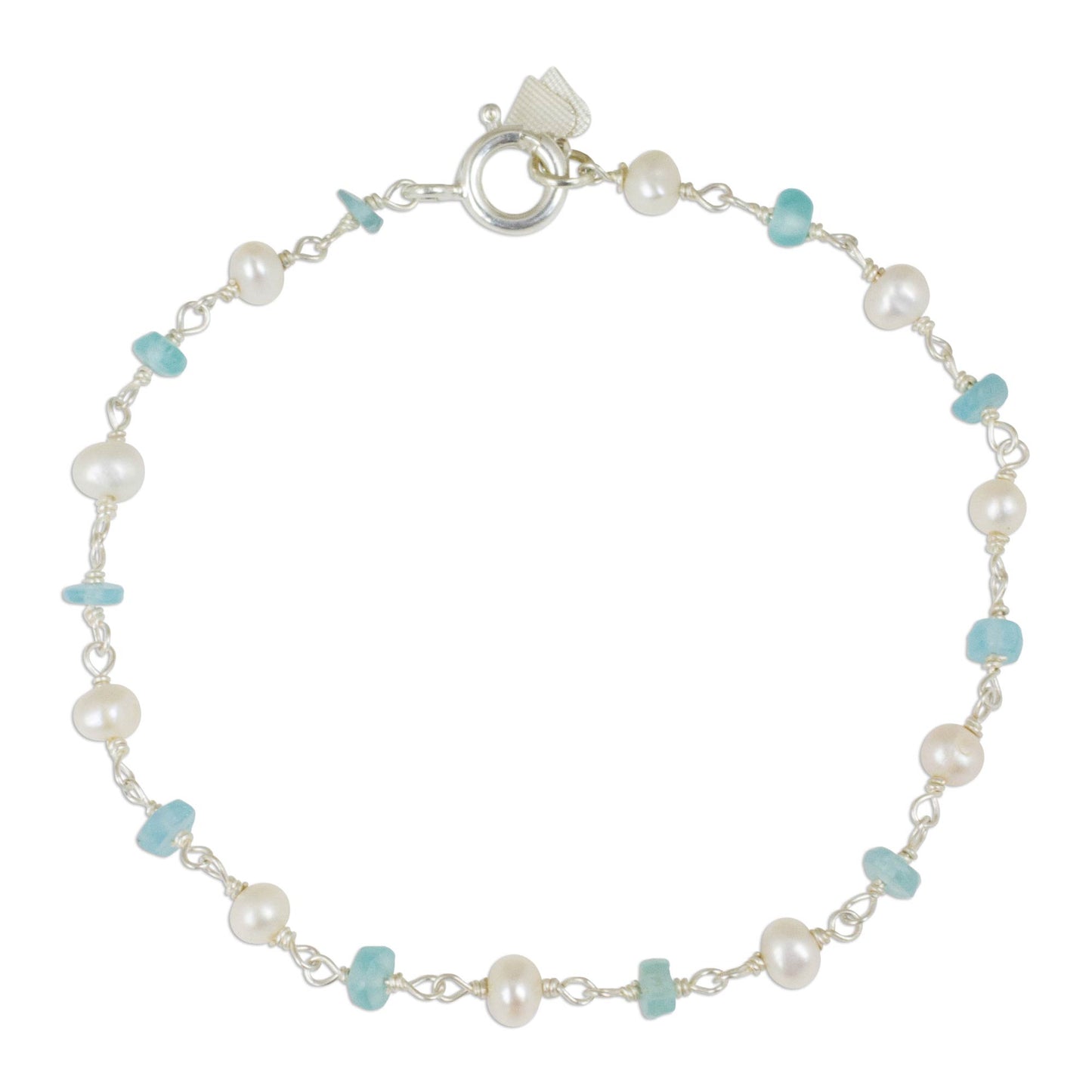 Morning Blue Apatite Link Bracelet