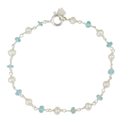 Morning Blue Apatite Link Bracelet