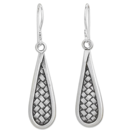 Karen Morning Artisan Crafted Silver Dangle Earrings from Thailand