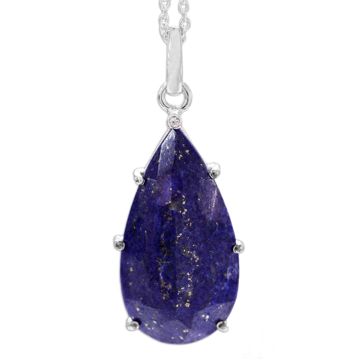 Royal Droplet Lapis Lazuli Pendant Necklace