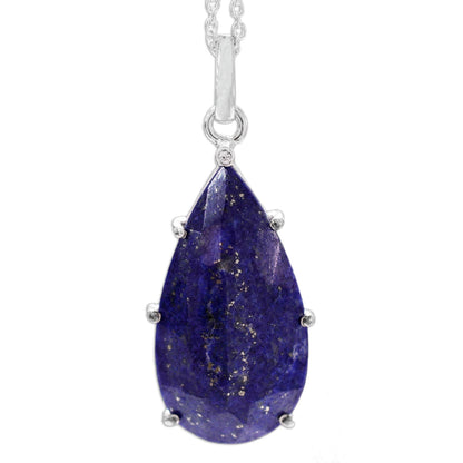 Royal Droplet Lapis Lazuli Pendant Necklace