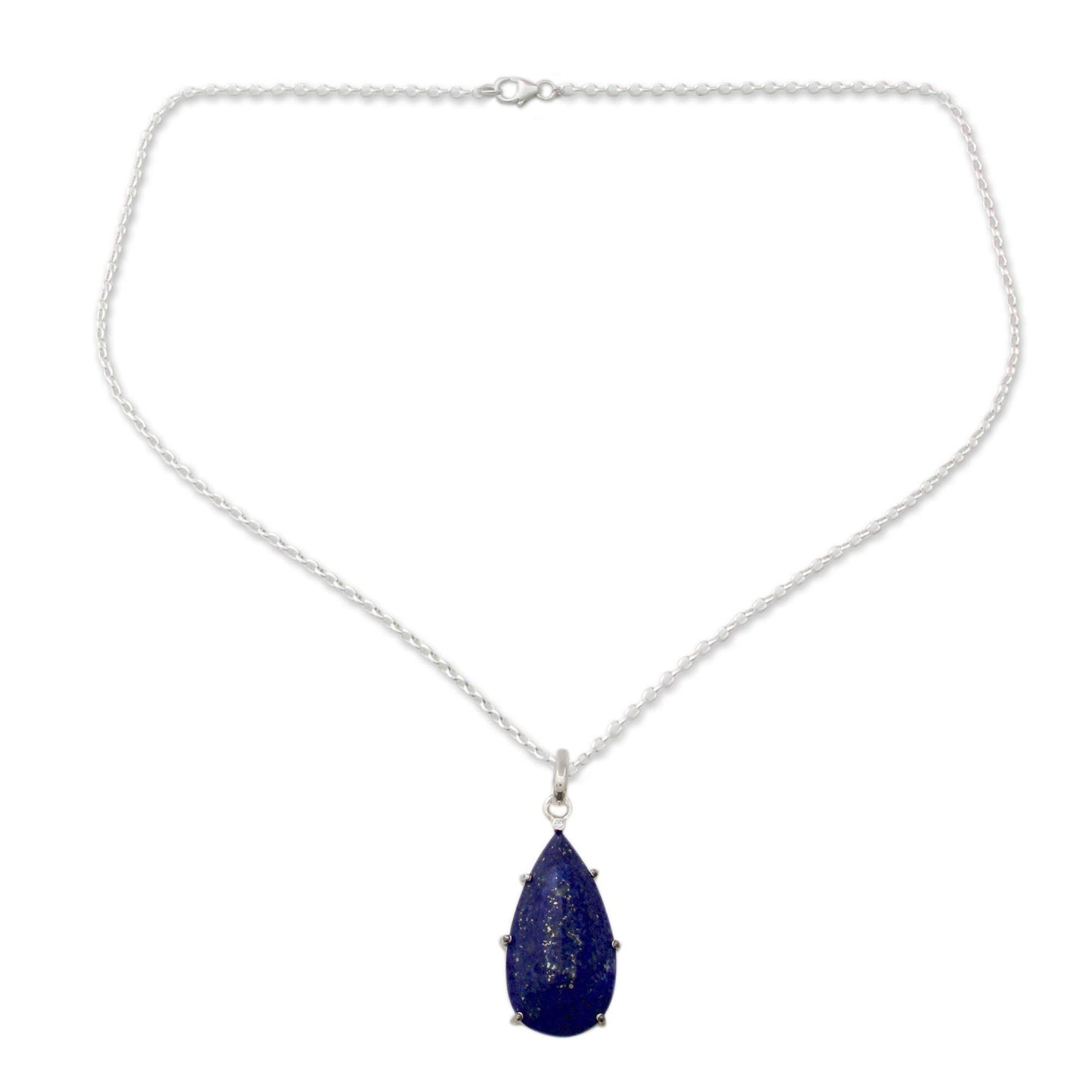 Royal Droplet Lapis Lazuli Pendant Necklace