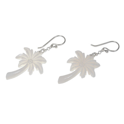 Bali Palm Trees Palm Tree Earrings on 925 Silver Hooks Crafted by Hand