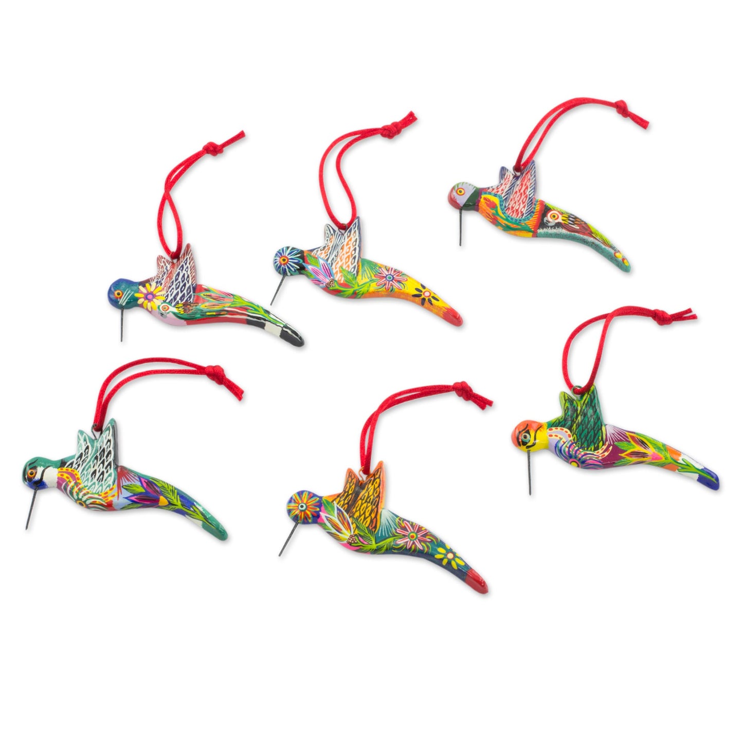 Hummingbird Squadron Ceramic Ornament Set