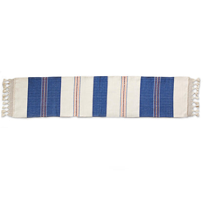 Striped Elegance Cotton Runner