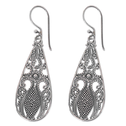 Silver Swing Sterling Silver Dangle Teardrop Earrings Made in Indonesia