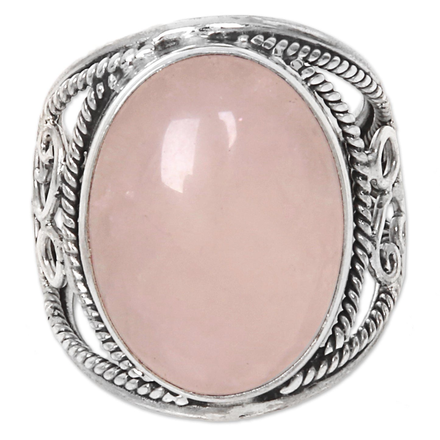 Pink Moon Hand Crafted Sterling Silver Ring from Indonesia