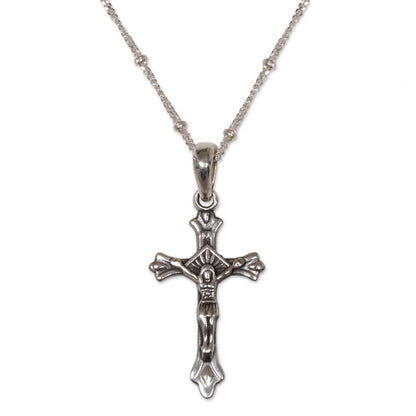 Accompanied by Christ Silver Chain Necklace