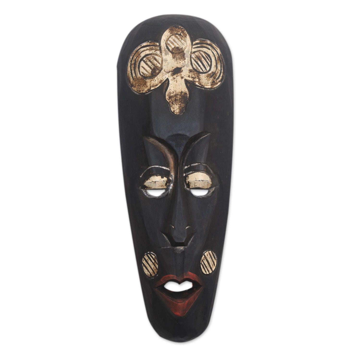 Rinjani Ancestor Lombok Style Rinjani Tribe Wall Wood Mask Carved by Hand