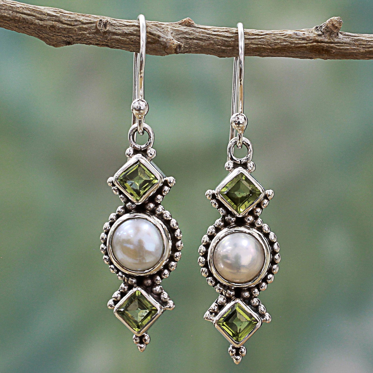 Vernal Allure Sterling Silver Dangle Earrings