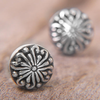 Bali Whirlpool Silver Stud Earrings