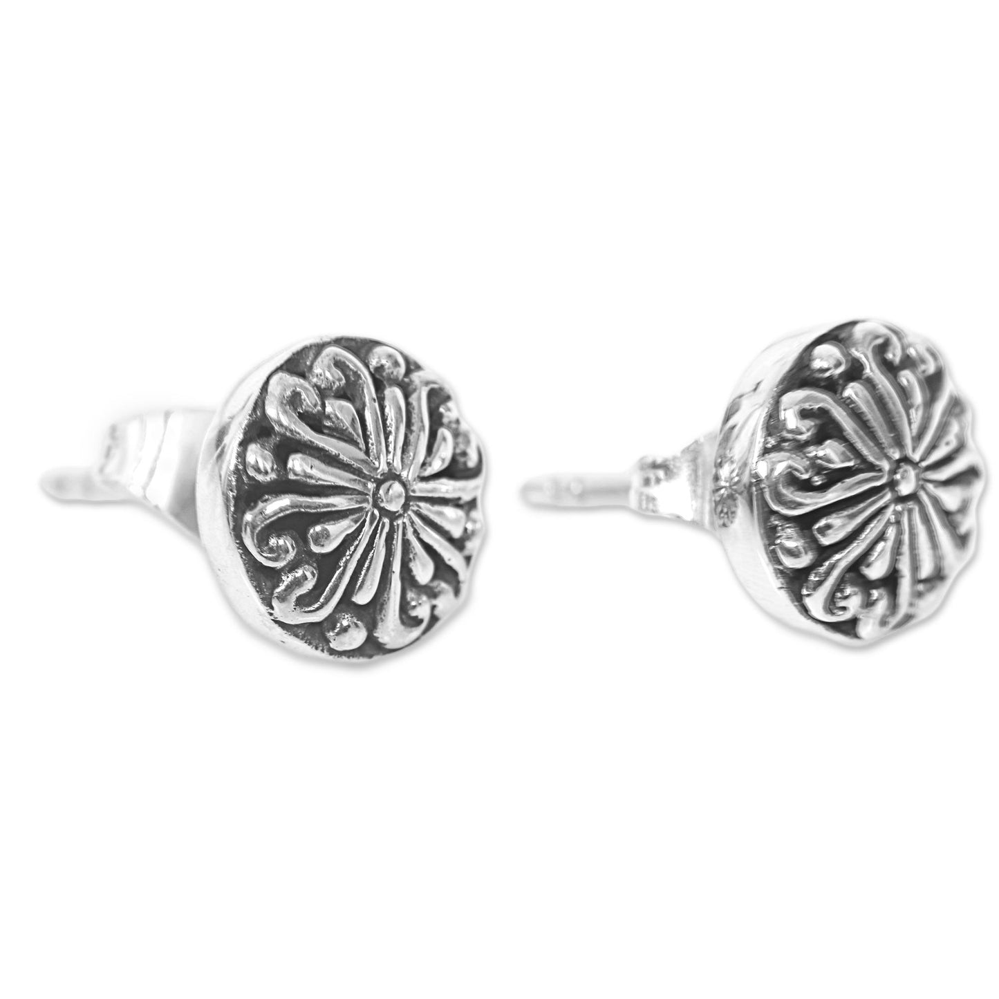 Bali Whirlpool Silver Stud Earrings