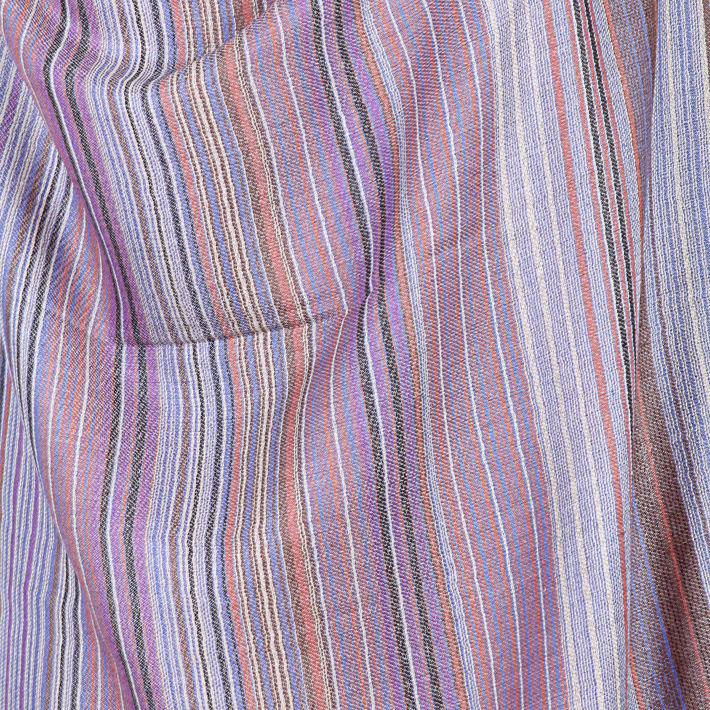 Brilliant Stripes 100% Wool Shawl with Multicolored Stripes Handmade in India