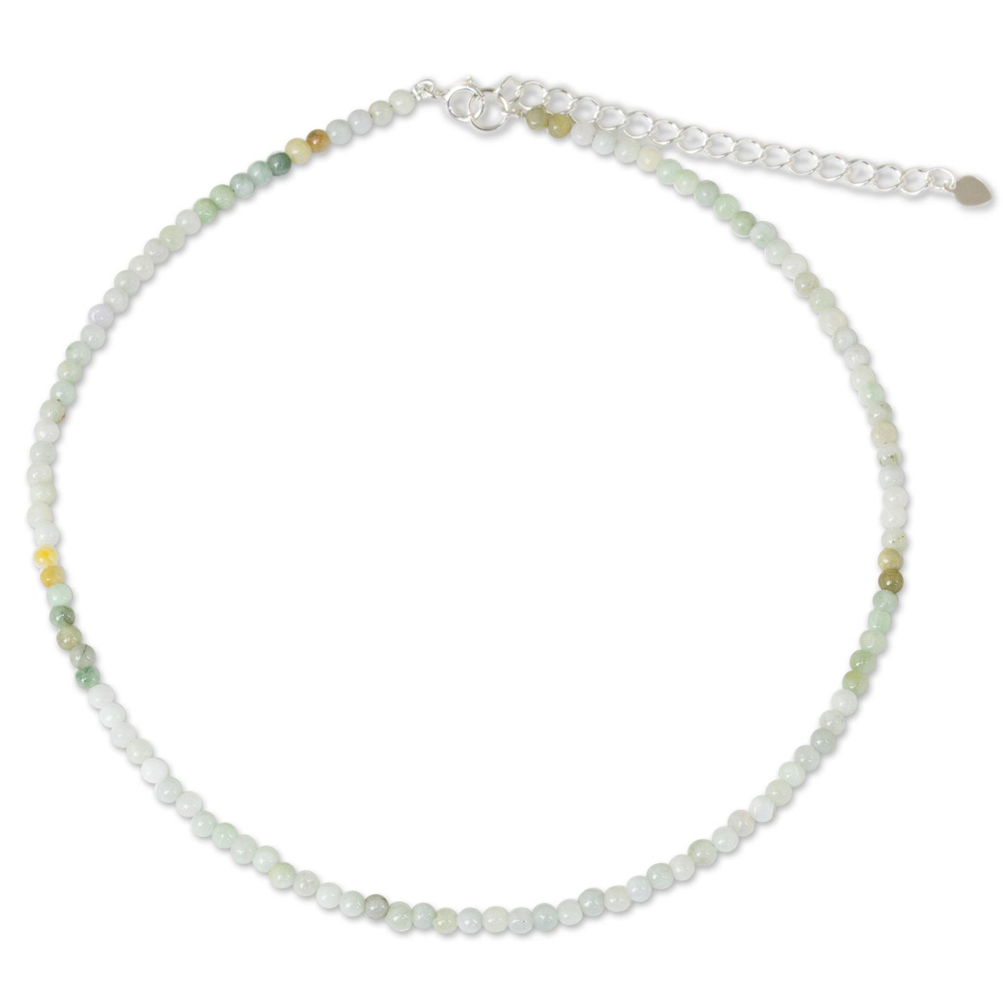 Attraction Continuum Asian Jade Beaded Artisan Crafted Necklace from Thailand