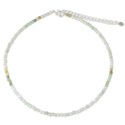 Attraction Continuum Asian Jade Beaded Artisan Crafted Necklace from Thailand
