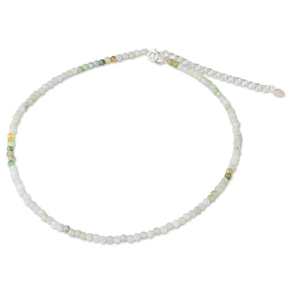Attraction Continuum Asian Jade Beaded Artisan Crafted Necklace from Thailand