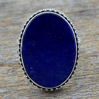 Pool of Memories Lapis Lazuli & Silver Cocktail Ring