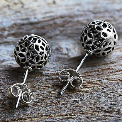 Bursting Stars Sterling Silver Stud Earrings