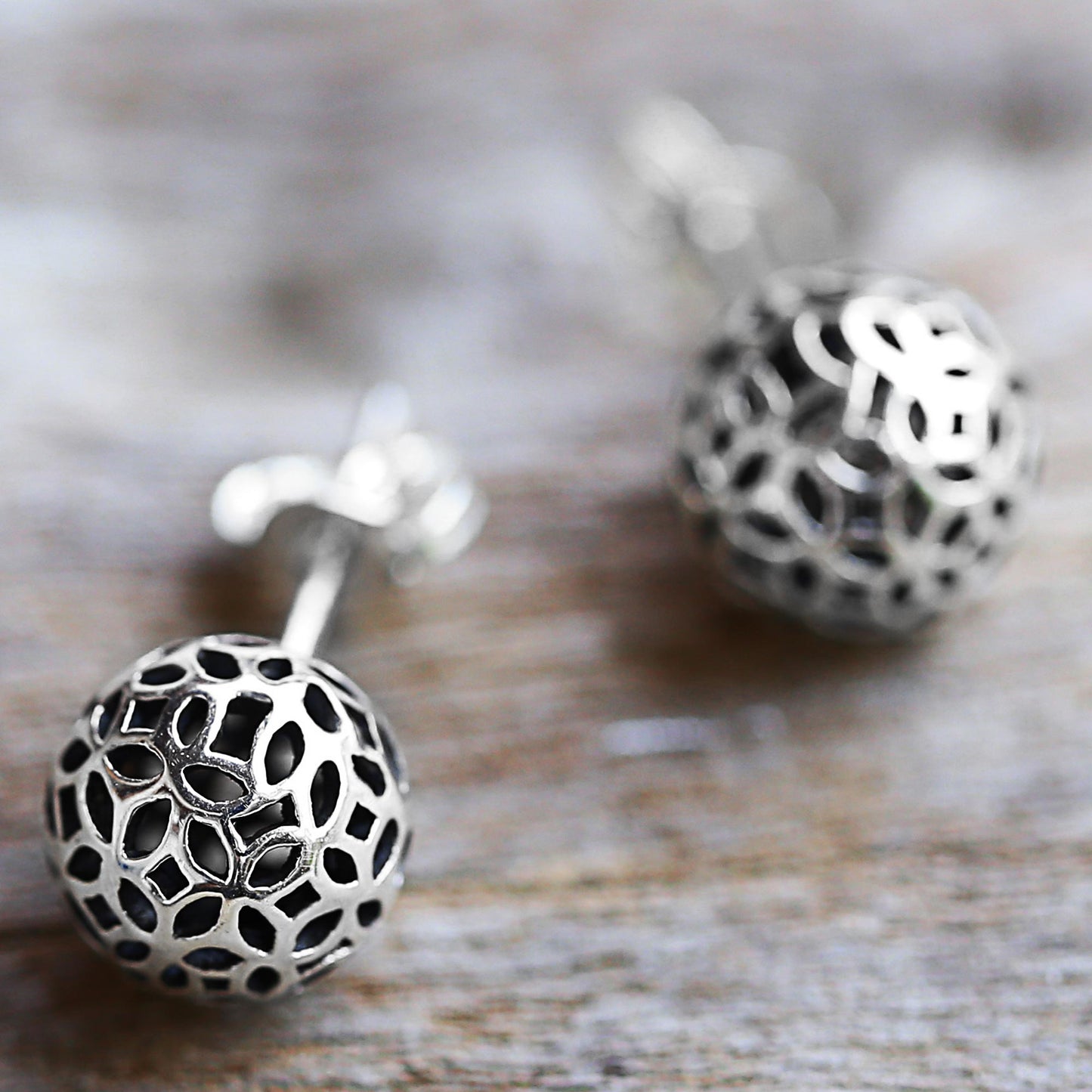 Bursting Stars Sterling Silver Stud Earrings