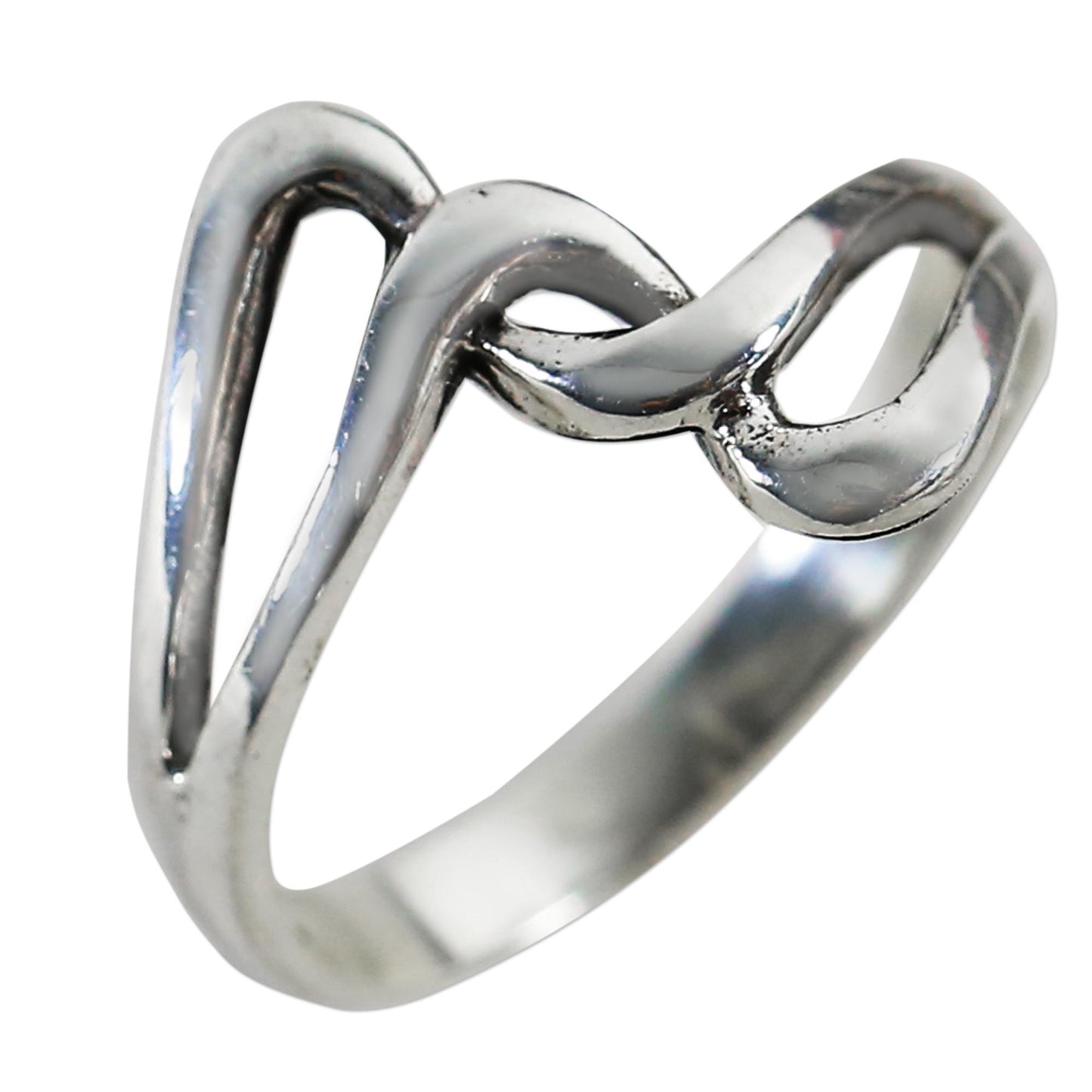 The Melody Sterling Silver Band Ring Swirls from Thailand