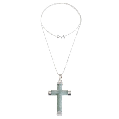 Mayan Cross Sterling Silver Necklace