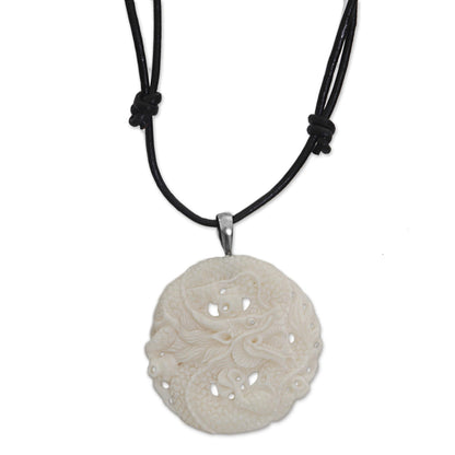 Guard Dragon Bone Pendant Necklace