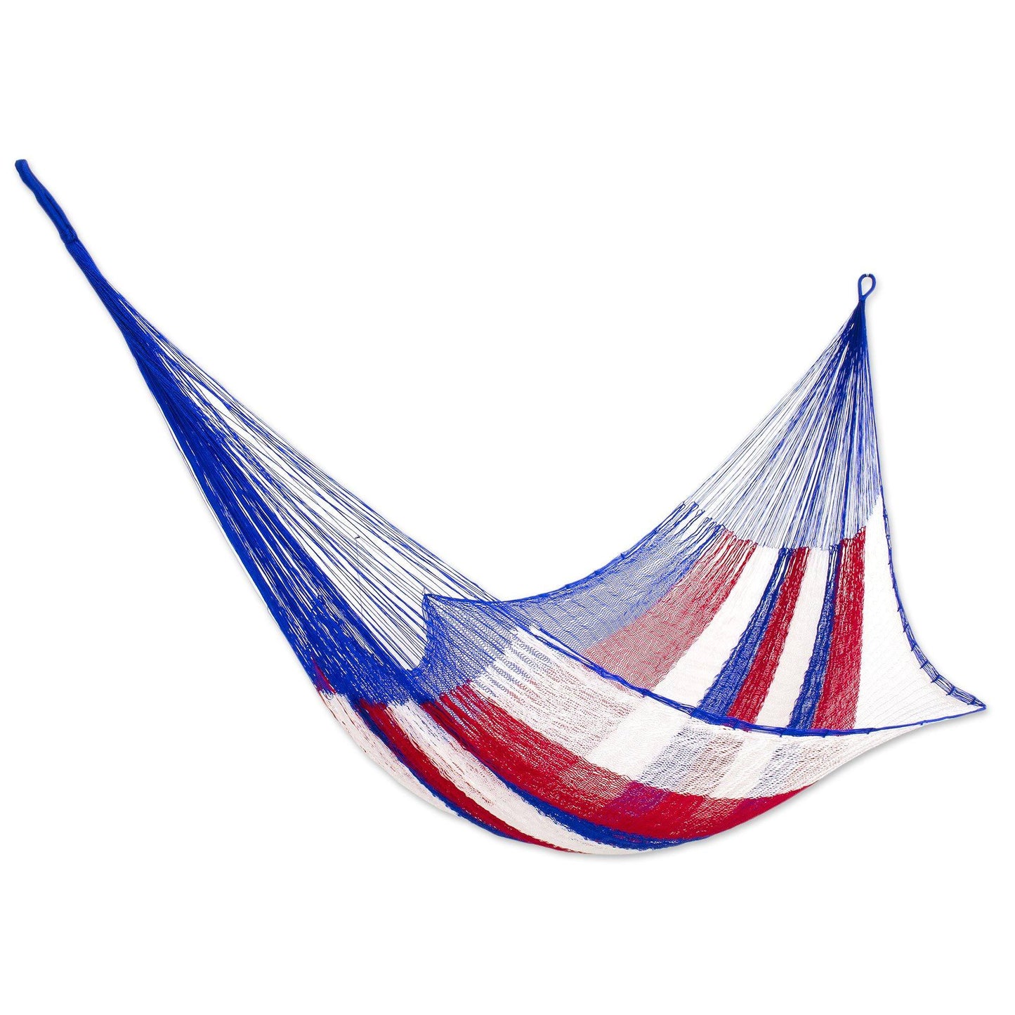 Red White & Blue Hand Woven Hammock