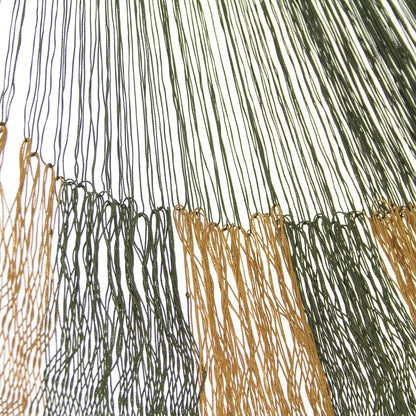 Mossy Mountain Hand Woven Single Hammock Moss Green Burnt Sienna Mexico